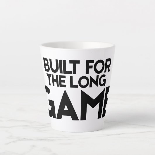 Built For The Long Game Tall Latte Mug Mok (Voorkant)