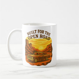 Built for the Open Road Retro Truck Art Koffiemok