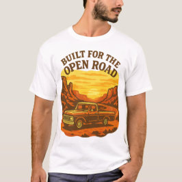 Built for the Open Road Retro Truck Art T-shirt