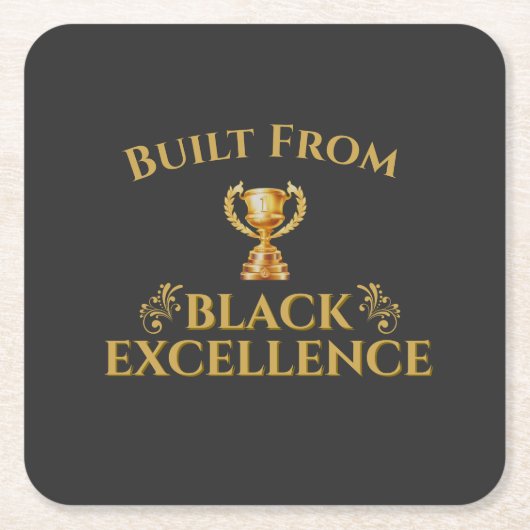 Built From Black Excellence Legacy Kartonnen Onderzetters (Voorkant)