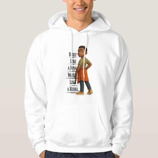 Built like A King,Pixarstyle 3d Hoodie (Voorkant)