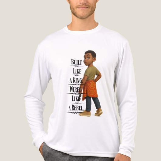 Built like A King,Pixarstyle 3d Tri-Blend Shirt (Voorkant volledig)