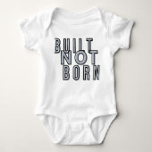 Built Not Born – Hustle & Discipline Text DT-Shirt Romper (Voorkant)