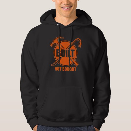 Built Not Bought Blue Collar Gift Hoodie (Voorkant)