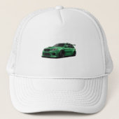 Built Not Bought JDM Tuner Project Car Hat Trucker Pet (Voorkant)