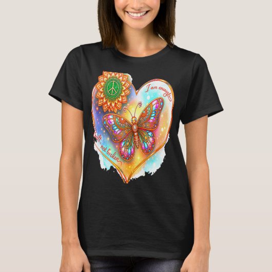 Built Not Broken – I Am Enough T-Shirt (Voorkant)