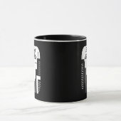 Built on Hustle City Skyline Minimalist Design Mok (Midden)