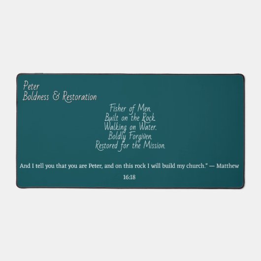 Built on the Rock" Biblical Desk Mat (Voorkant)