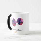 Built Over Time Motivational Dumbbell Coffee Mug – Magische Mok (Voorkant links)