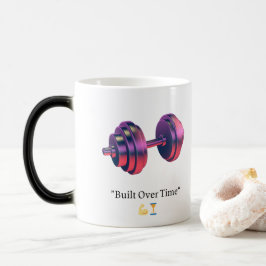 Built Over Time Motivational Dumbbell Coffee Mug – Magische Mok