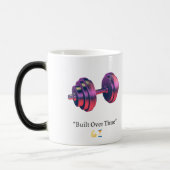 Built Over Time Motivational Dumbbell Coffee Mug – Magische Mok (Links)