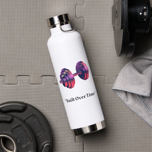 Built Over Time Motivational Water Bottle – Fitnes Waterfles (Gym (Gedraaid)  )
