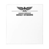Built Strong Personalized Eagle Notitieblok (Voorkant)
