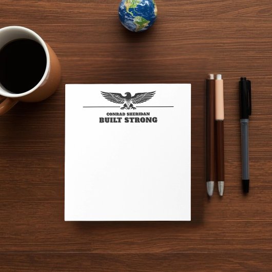 Built Strong Personalized Eagle Notitieblok