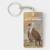Built Strong Personalized Encouragement  Sleutelhanger (Voorkant)
