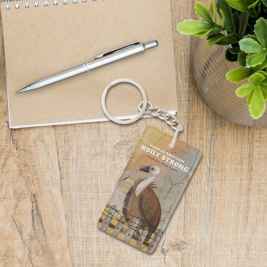 Built Strong Personalized Encouragement  Sleutelhanger