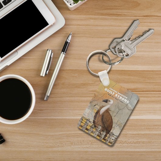 Built Strong Personalized Encouragement  Sleutelhanger