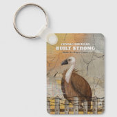 Built Strong Personalized Encouragement  Sleutelhanger (Voorkant)