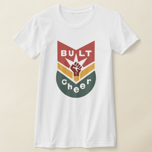 BUILT TO CHEER Raised-Fist Badge T-shirt (Laagn)