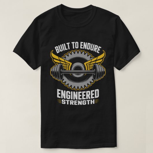 Built to Endure Winged Wheel Fitness Tee T-shirt (Design voorkant)