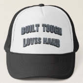 Built Tough Loves Hard Graphic - Blue-Collar Dad Trucker Pet (Voorkant)