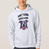 Built Tough Pit Bull - Bully Dog Lover Graphic Art Hoodie (Voorkant)