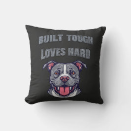 Built Tough Pit Bull | Bully Dog Lover Graphic Art Kussen