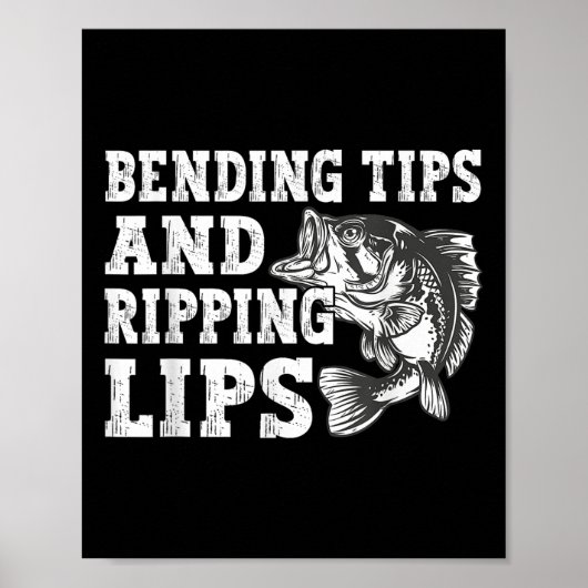 Buiptips en gescheurde lippen Schattige visserij v Poster (Voorkant)
