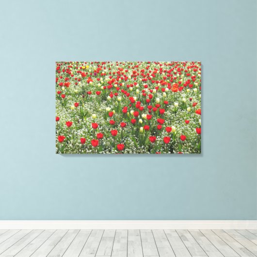 Buis van Tulpen Canvas Afdruk (Insitu (Houten vloer))