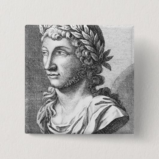 Buis van Xenophanes Vierkante Button 5,1 Cm (Voorkant)