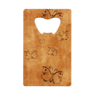 buisje op Oranje behangpapier Creditkaart Flessenopener