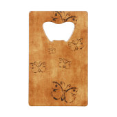  buisje op Oranje behangpapier Creditkaart Flessenopener (Achterkant)