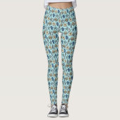 buisschalen neuspatroon blauw leggings (Voorkant)