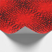 buisvormige zwarte en rode buizen cadeaupapier (Hoek)