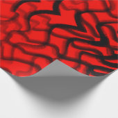 buisvormige zwarte en rode buizen cadeaupapier (Hoek)