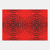 buisvormige zwarte en rode buizen inpakpapier vel (Voorkant 3)