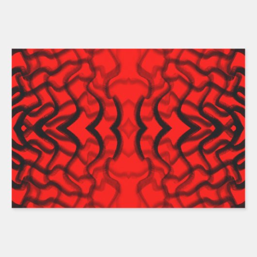 buisvormige zwarte en rode buizen inpakpapier vel (Voorkant 2)