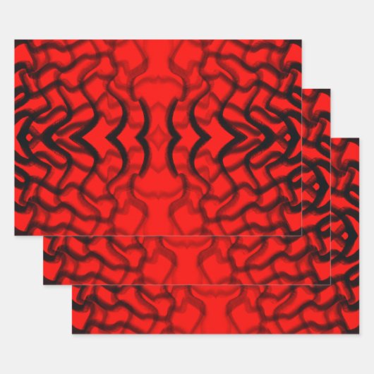 buisvormige zwarte en rode buizen inpakpapier vel (Set)