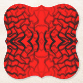 buisvormige zwarte en rode buizen kartonnen onderzetters (Voorkant)