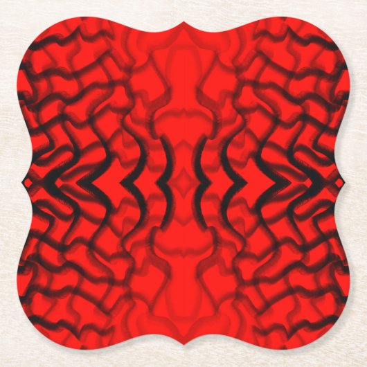 buisvormige zwarte en rode buizen kartonnen onderzetters (Voorkant)