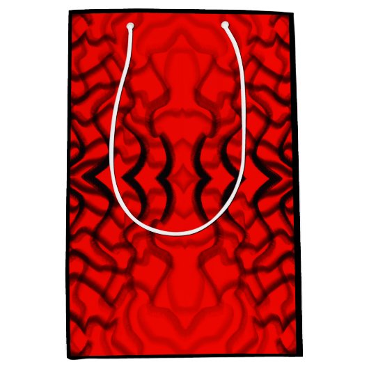 buisvormige zwarte en rode buizen medium cadeauzakje (Voorkant)