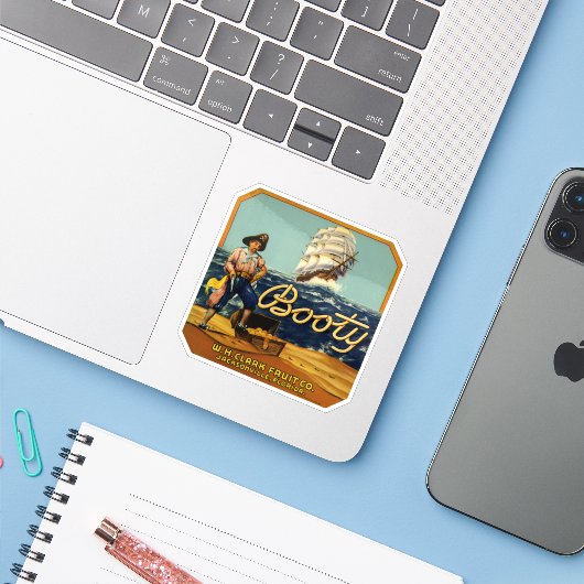 buit |  citrusetiket sticker (Laptop met iPhone)