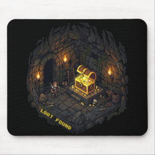 Buit gevonden fantasie kerker pixel art ontwerp muismat