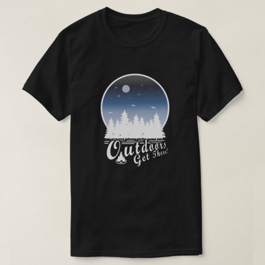 Buiten Aan de slag! Maan T-Shirt (Design voorkant)