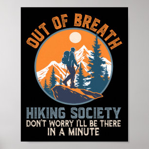 Buiten adem Wandelmaatschappij Berg Wandelen Wande Poster