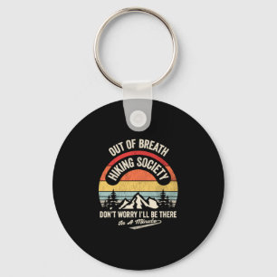 Buiten adem wandelvereniging grappig retro vintage sleutelhanger