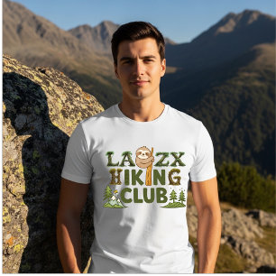 Buiten adem Wandelvereniging Grappige Luiaard Wand T-shirt