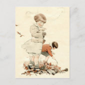 Buiten afspelen briefkaart (Voorkant)