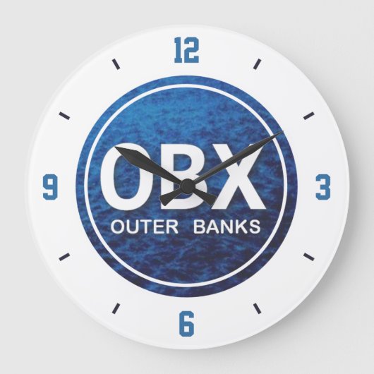 Buiten banken OBX-wandklok Grote Klok (Voorkant)