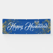 Buiten Banner-Happy Hanukkah Spandoek (Horizontaal)